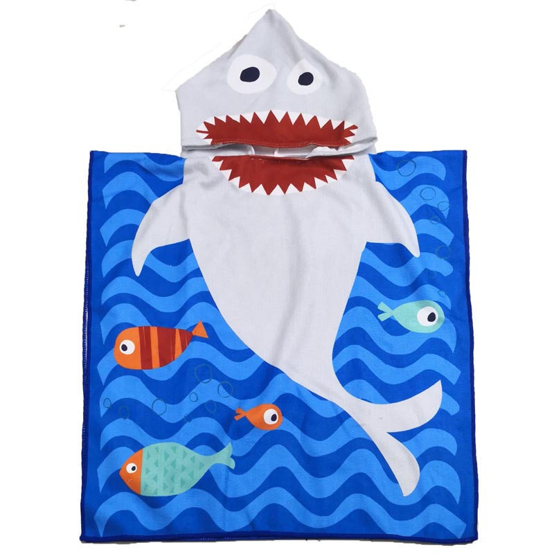 Kids Hooded Towels Cartoon Design